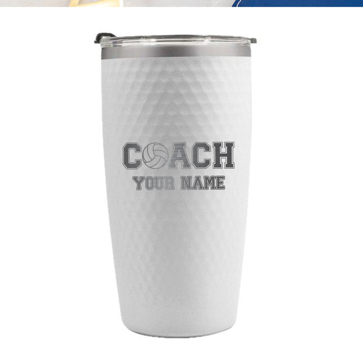 Custom Volleyball Coach Tumbler – Personalized 20oz Stainless Steel Cup with Name Engraved