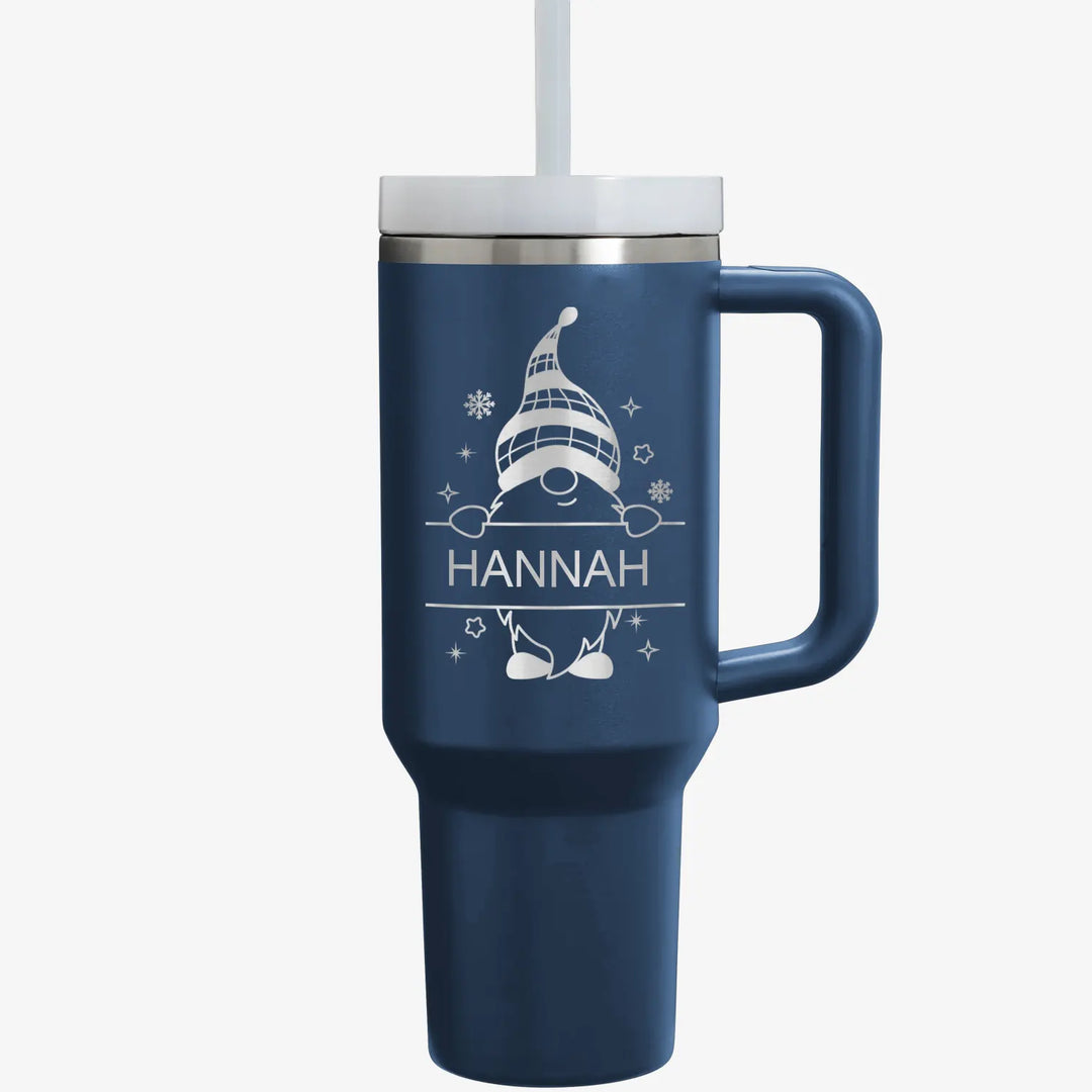 Personalize Christmas Name Tumbler | 40oz Tumbler with Handle Straw