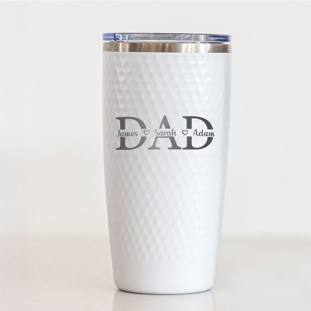 20oz Personalized Golf DAD Tumbler with Kids’ Names