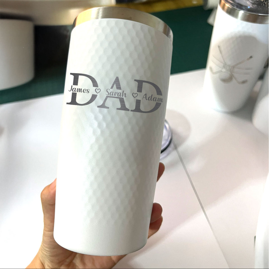 20oz Personalized Golf DAD Tumbler with Kids’ Names