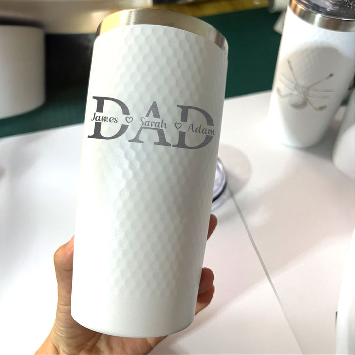 20oz Personalized Golf DAD Tumbler with Kids’ Names