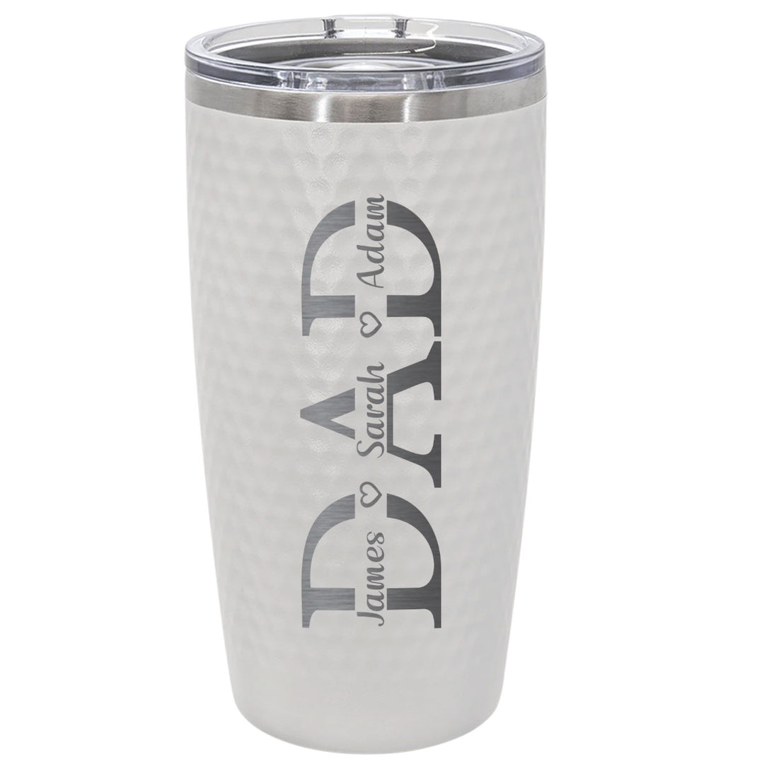 20oz Personalized Golf DAD Tumbler with Kids’ Names