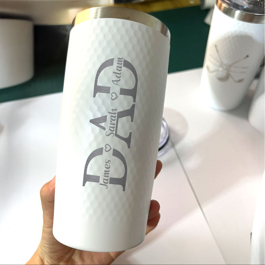 20oz Personalized Golf DAD Tumbler with Kids’ Names