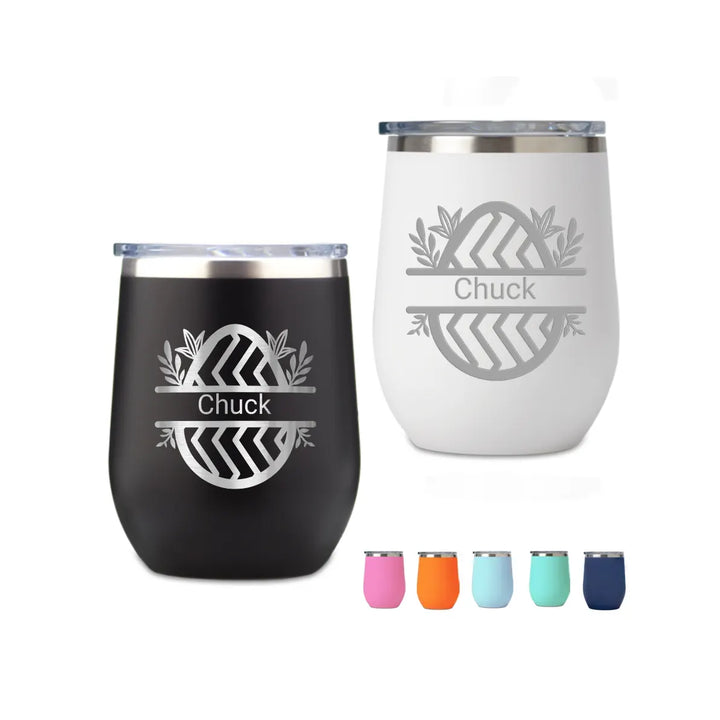 Personalized 12oz Easter Egg Engraved Name Wine Tumbler