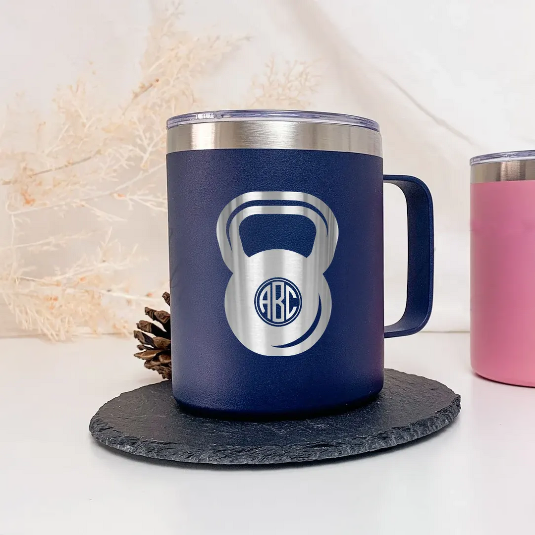 Personalized 12oz Kettlebell Name Tumbler Coffee Mug