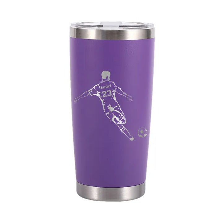 Personalized Soccer Player Name Tumbler