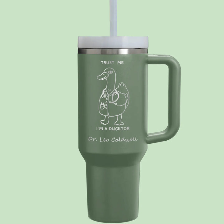 Trust Me I'm A Ducktor Doctor 40oz tumbler gift for medical students graduation gift meme tumbler