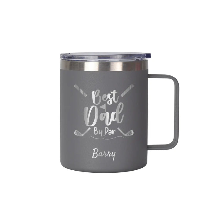 Best Dad by Par - Personalized 12oz Stainless Steel Coffee Mug with Name