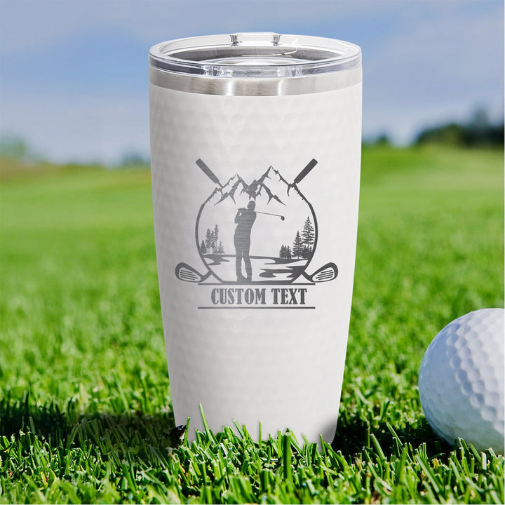 Mountain Swing Custom Golf Tumbler – Personalized 20oz Stainless Steel Cup for Golfers
