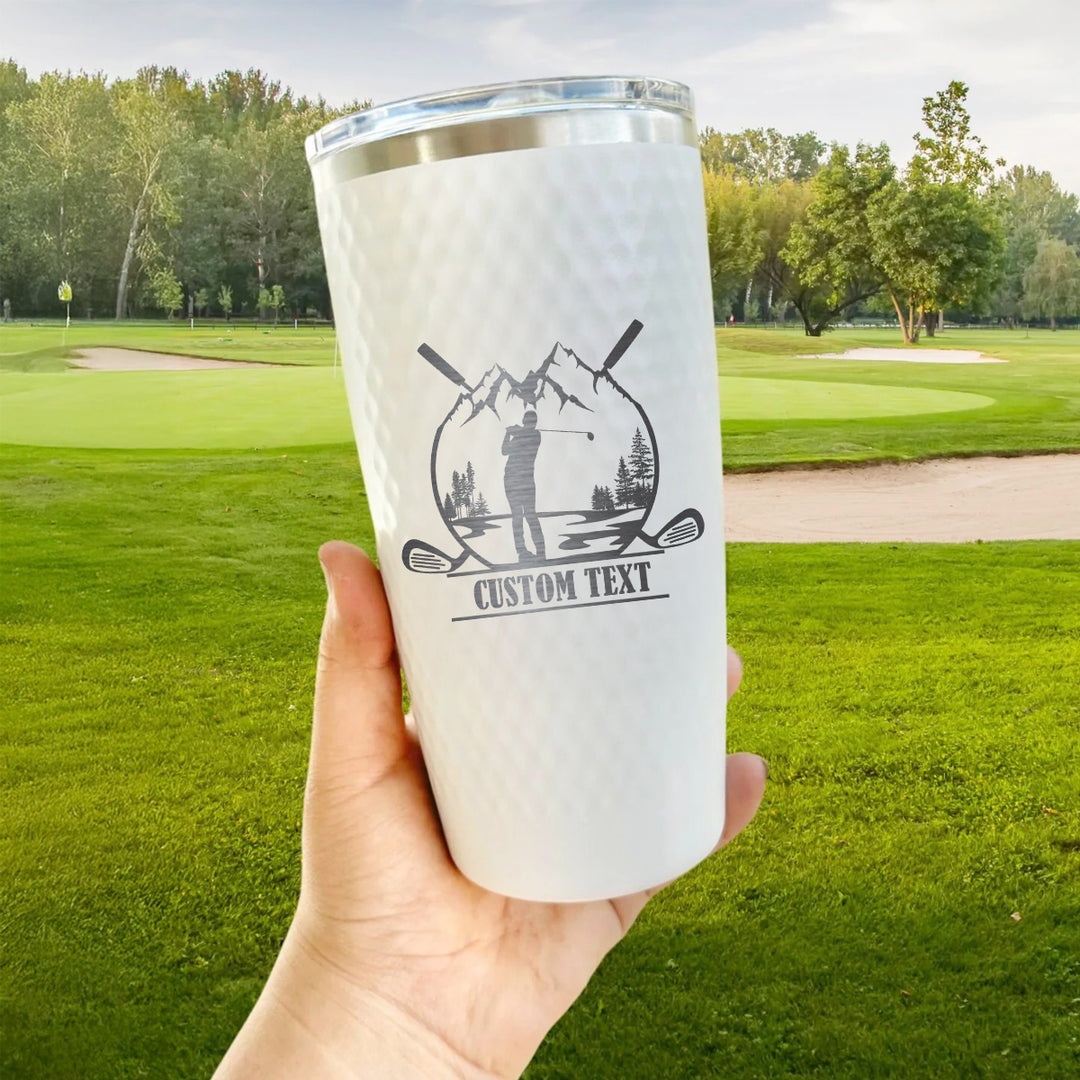 Mountain Swing Custom Golf Tumbler – Personalized 20oz Stainless Steel Cup for Golfers