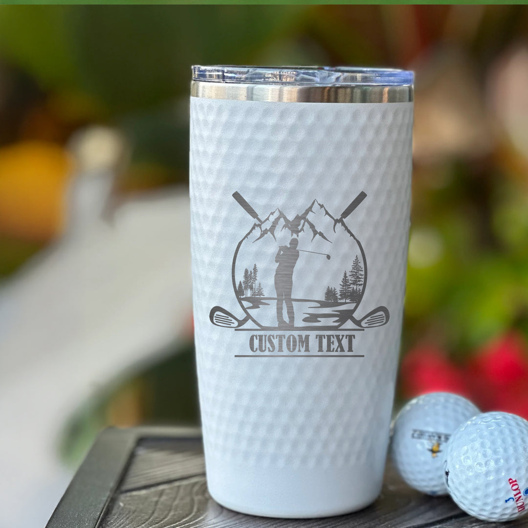 Mountain Swing Custom Golf Tumbler – Personalized 20oz Stainless Steel Cup for Golfers