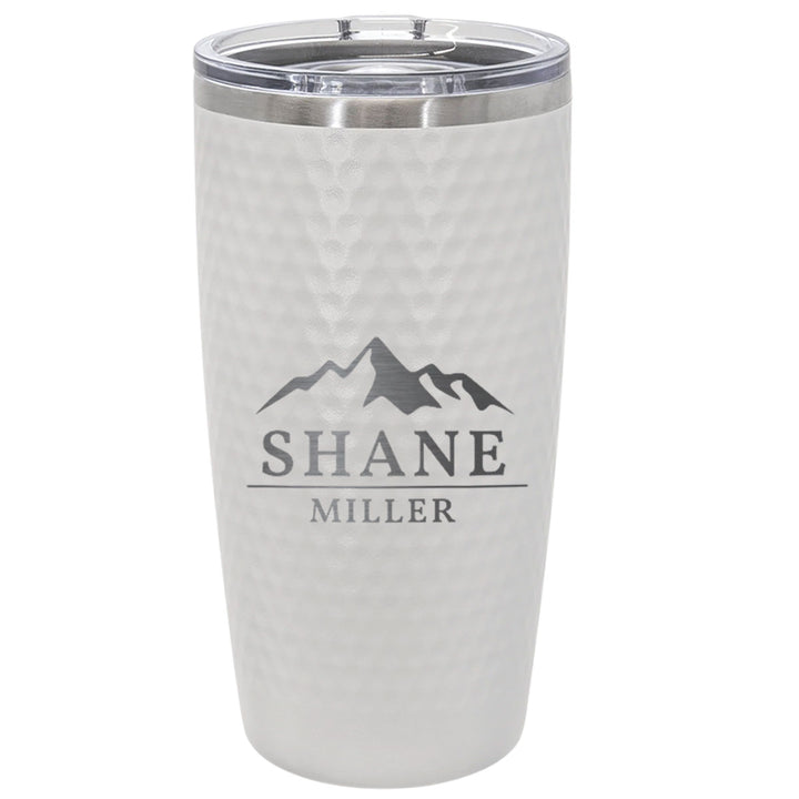 Personalized Mountain Name Tumbler – Custom Engraved 20oz Stainless Steel Adventure Cup for Hikers & Outdoor Lovers