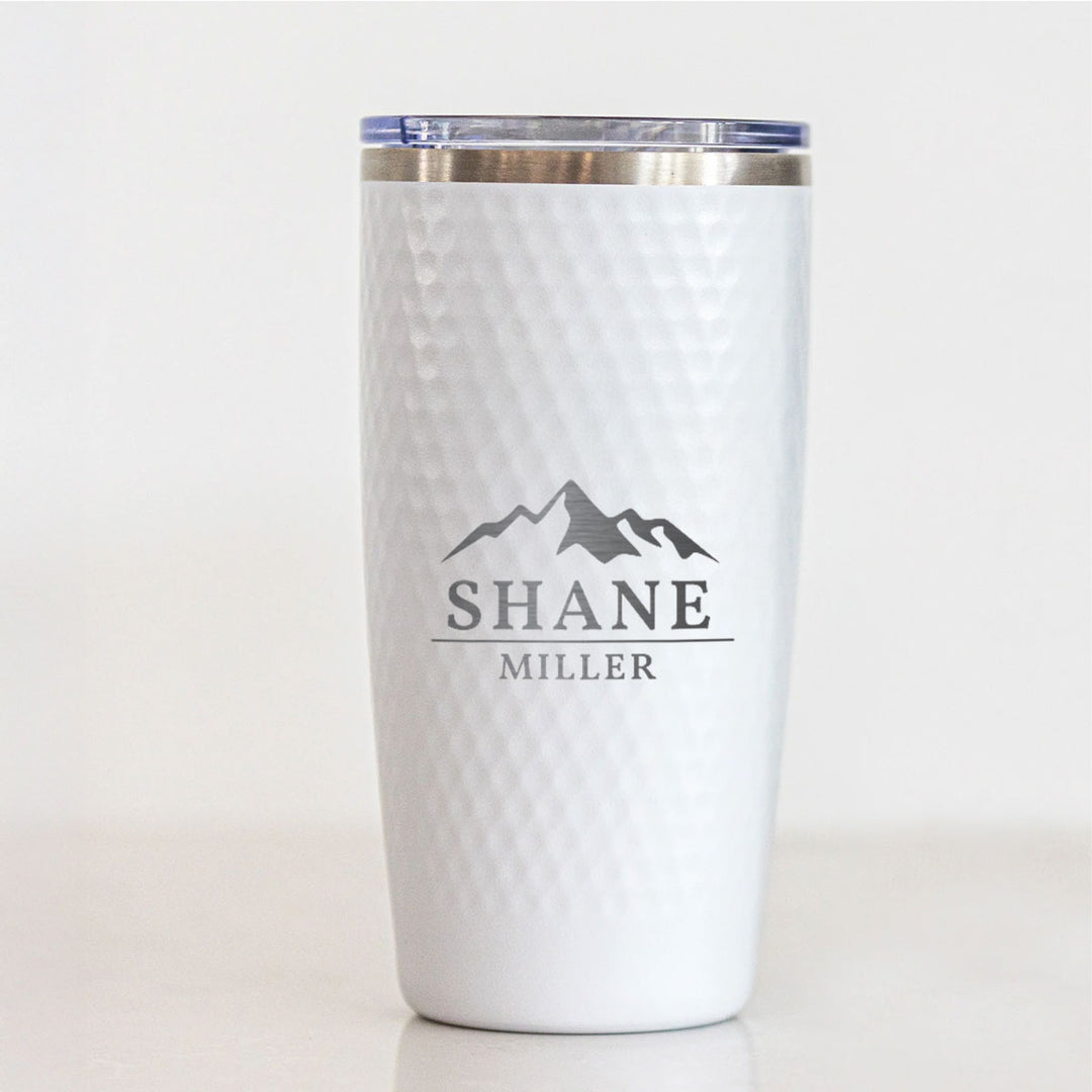 Personalized Mountain Name Tumbler – Custom Engraved 20oz Stainless Steel Adventure Cup for Hikers & Outdoor Lovers