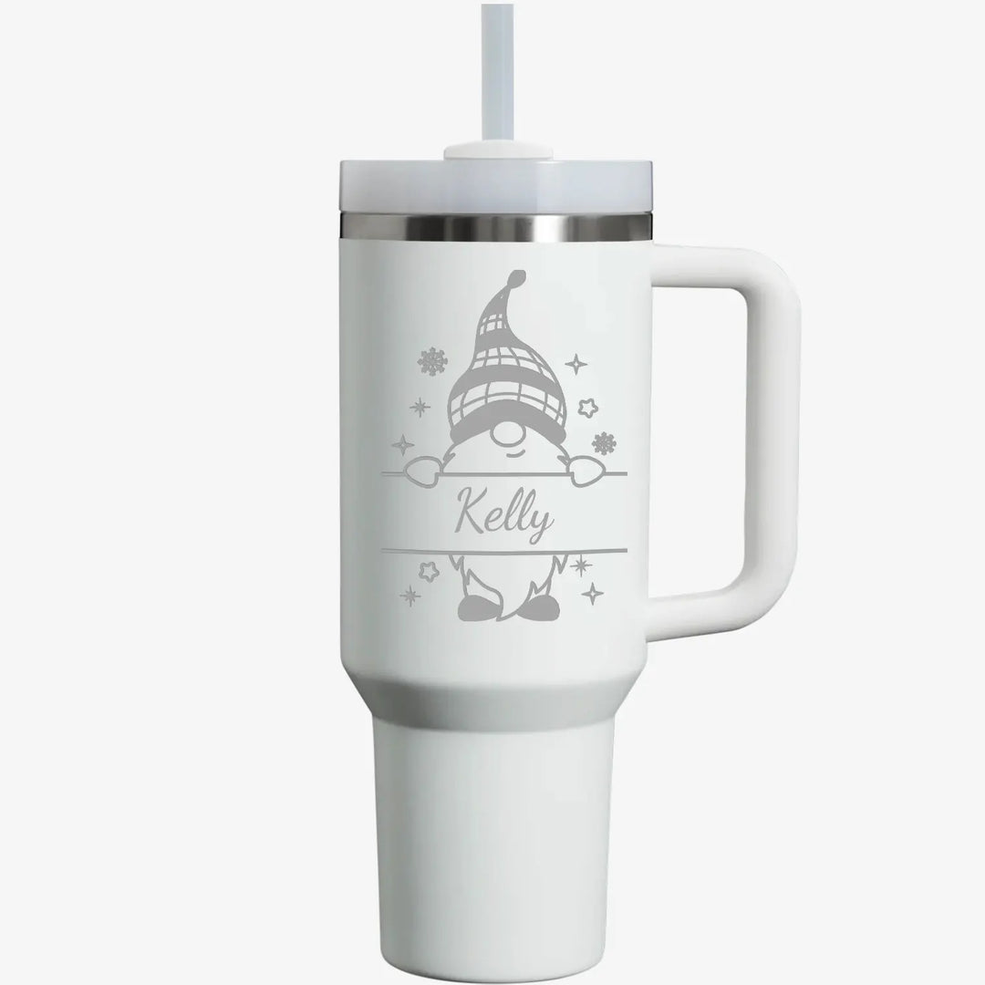 personalize40oz name tumbler white xmas tumbler gift