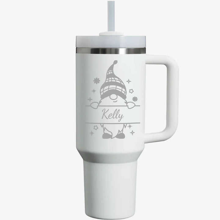 personalize40oz name tumbler white xmas tumbler gift