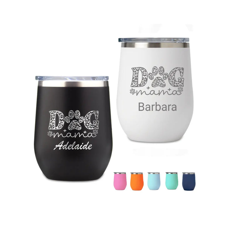 Personalize 12oz Dog Mom Wine Tumbler