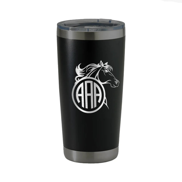 Personalized 20oz Horse Initial  Name Engraved Tumbler