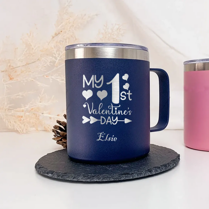Personalized 12oz My 1st Valentine’s Day Coffee Mug with Handle
